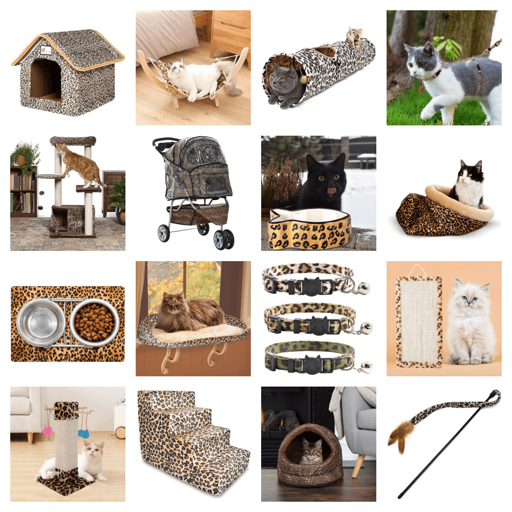leopard print cat supplies feature