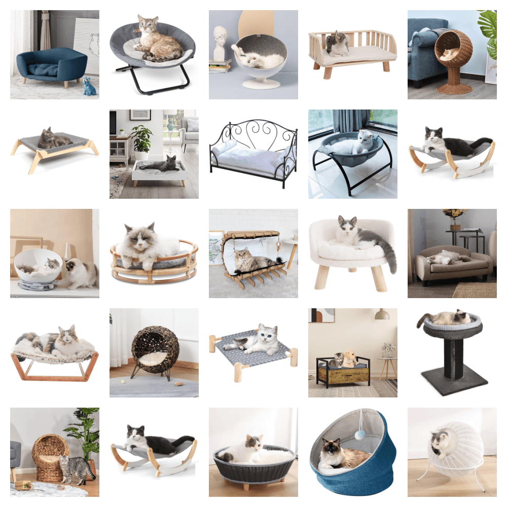This raised and elevated cat bed feature