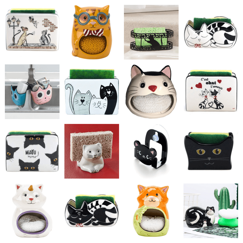 cat sponge holders feature