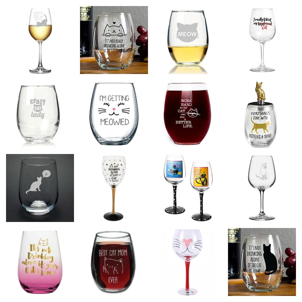 wine glasses cat lovers feature