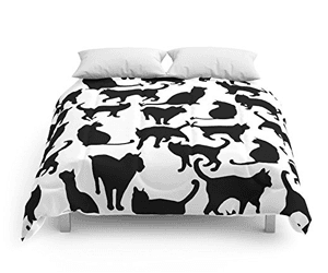 catcomforterblackwhite