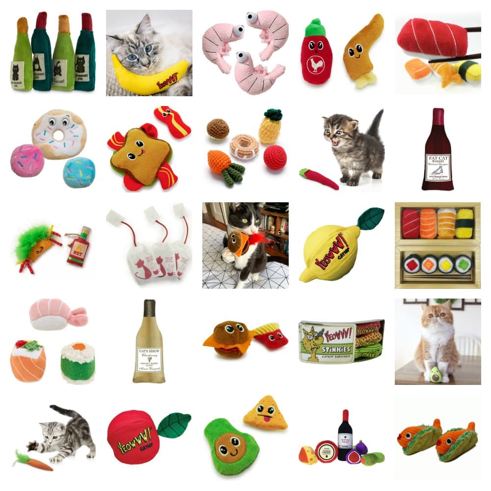 Fun Food And Drink Inspired Catnip Toys feature