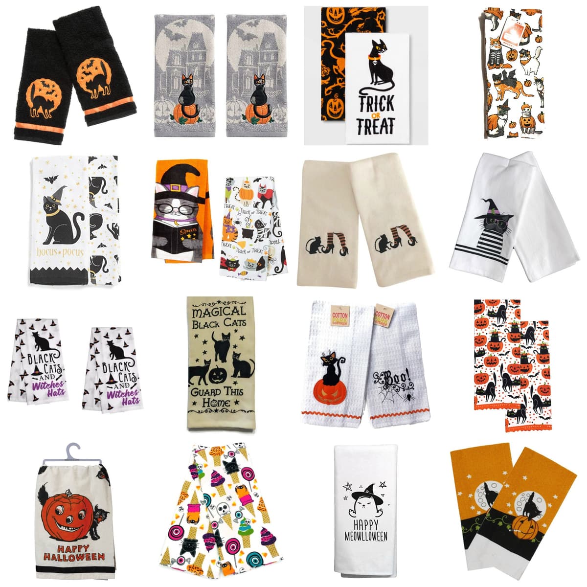 halloween kitchen towels feature