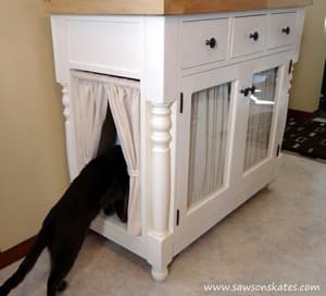 diy-kitty-litter-cabinet-hides-ugly-litter-box-kitchen-cabinets-kitchen-design-painted-furniture