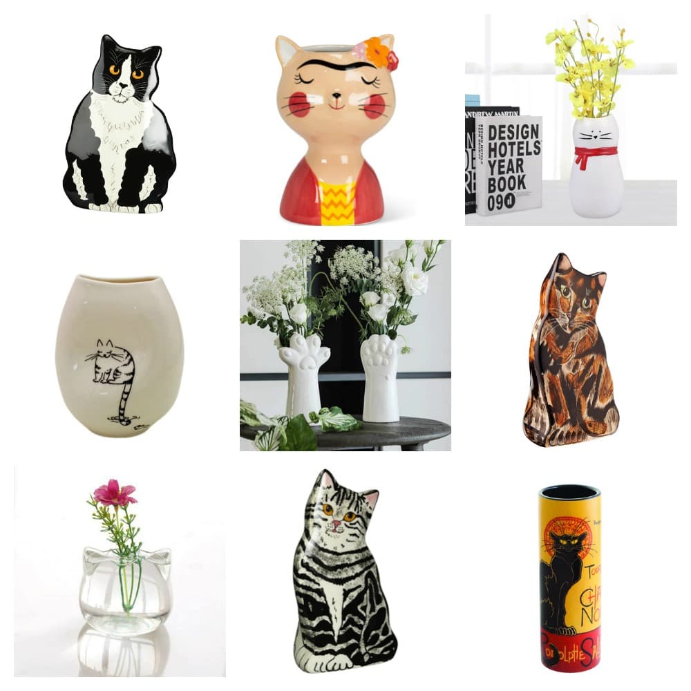cat vases feature