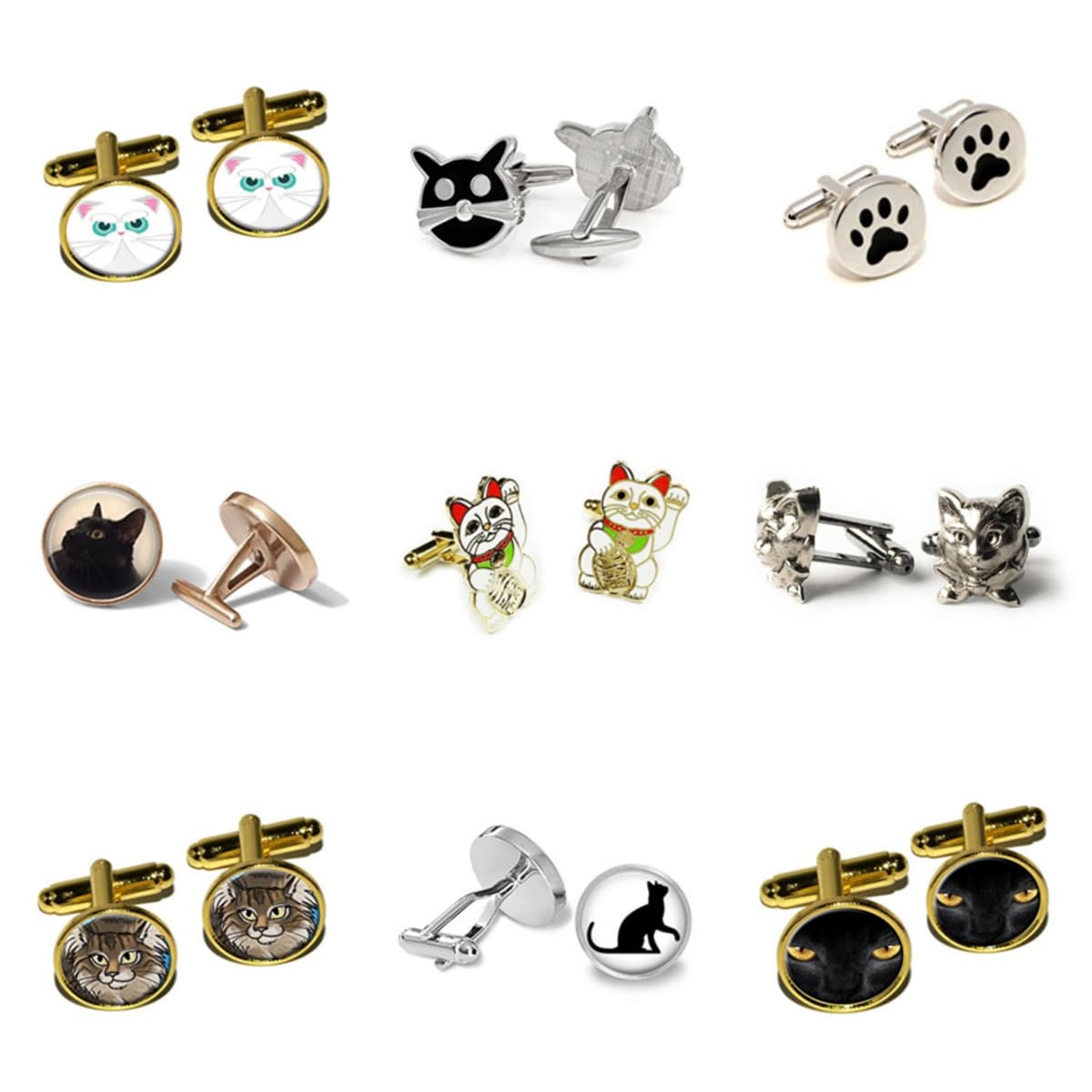 cat cufflinks feature