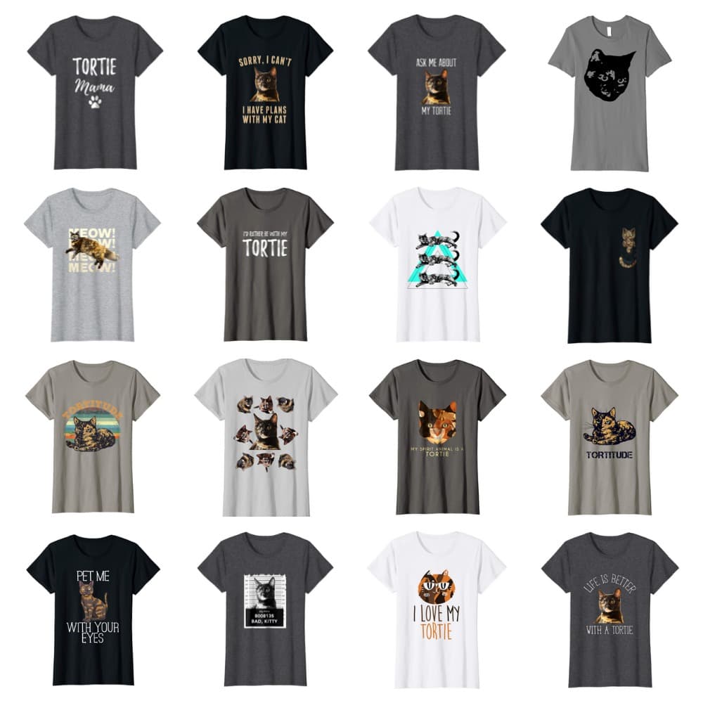 tshirts for people who love their tortie cats feature