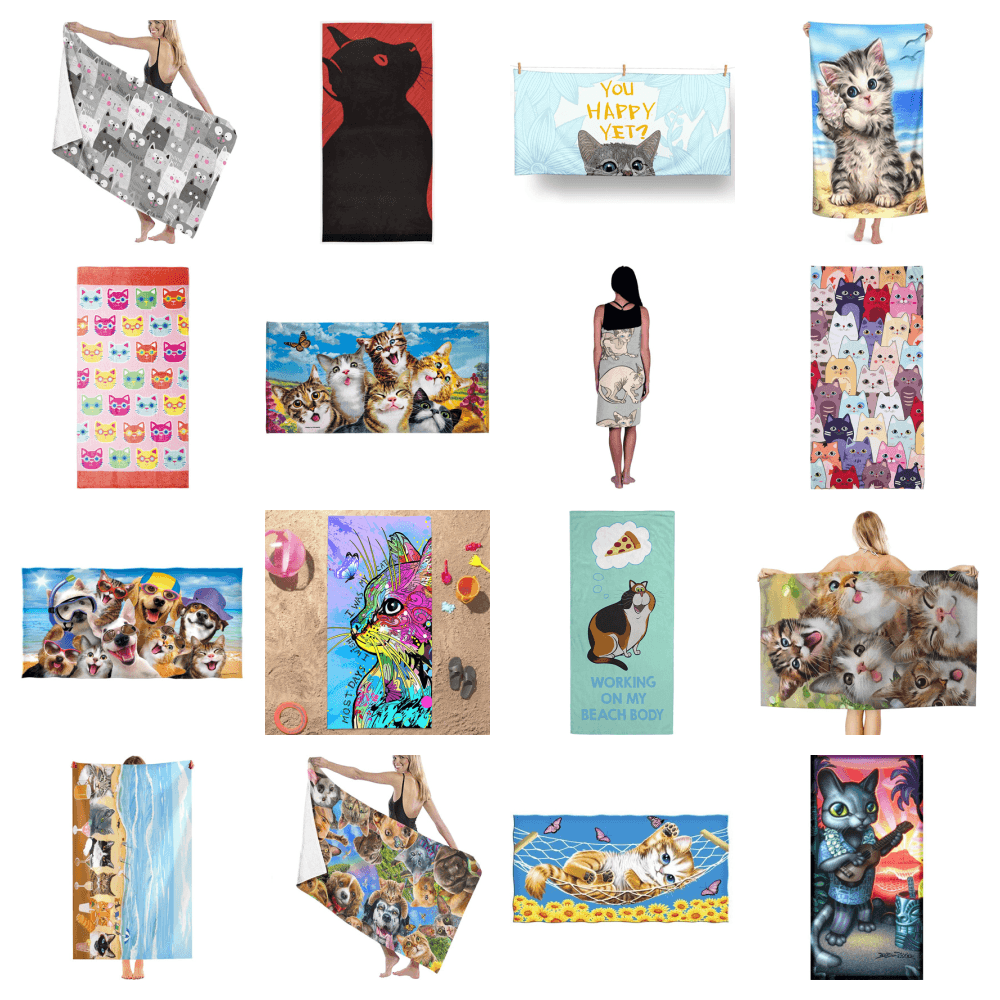 Cat Beach Towels feature