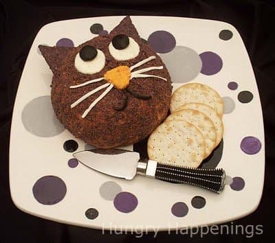 Halloween-Cat-Cheese-Ball,-recipe,-party-food