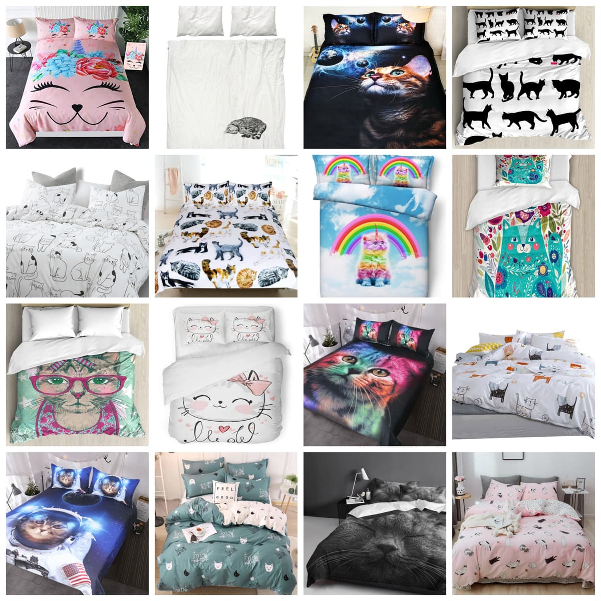 cat duvet comforter covers feature