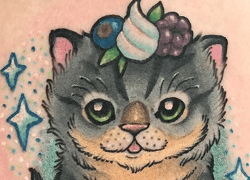 colorful cat tattoos feature