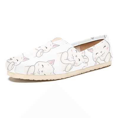 whitecanvassliponshoeswithcutecartooncats