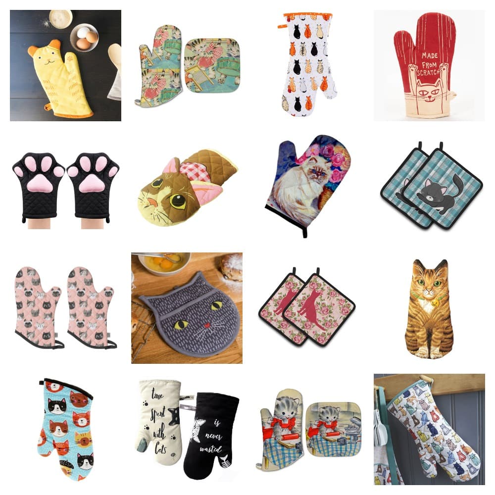 cat pot holders oven mitts feature