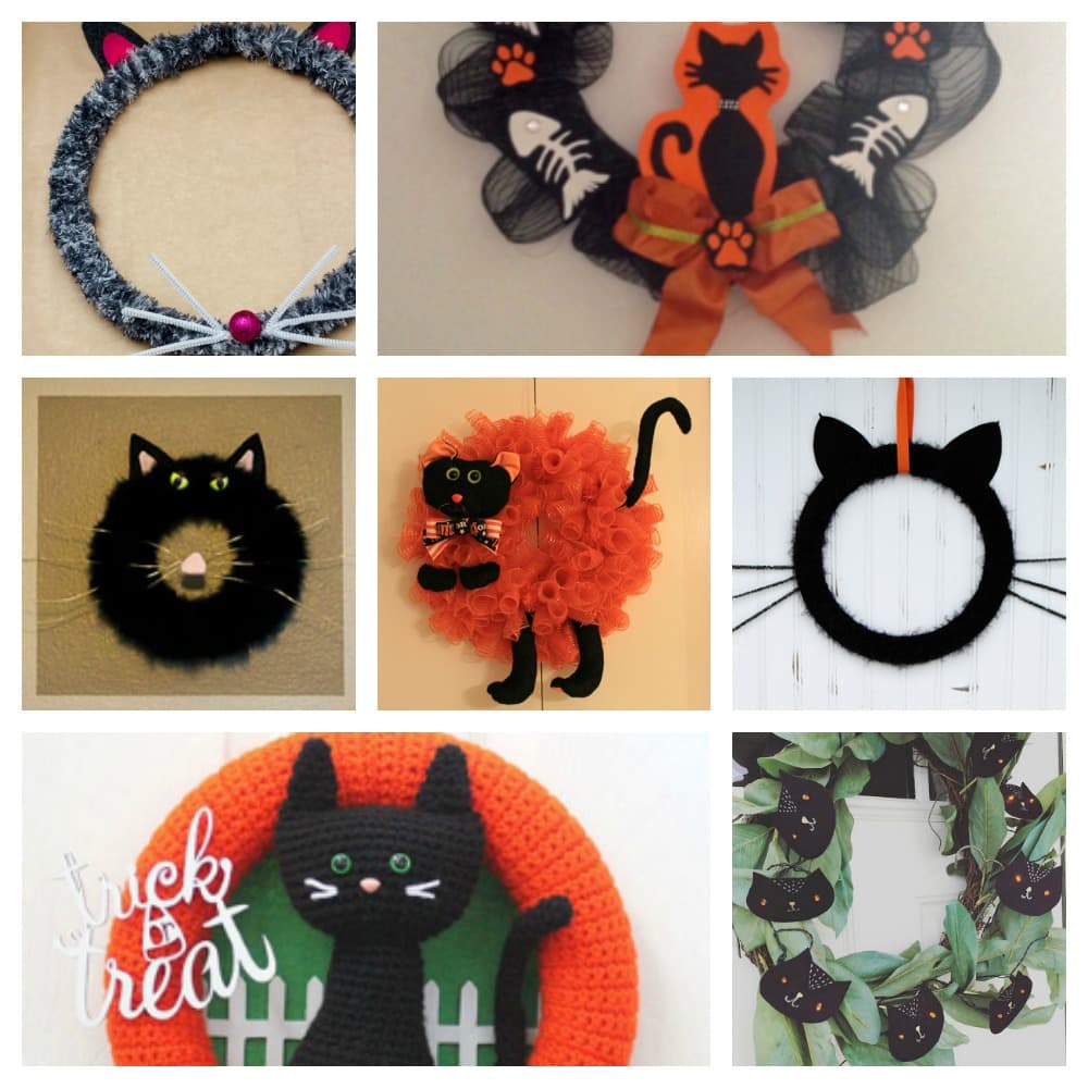 diy halloween cat wreaths feature