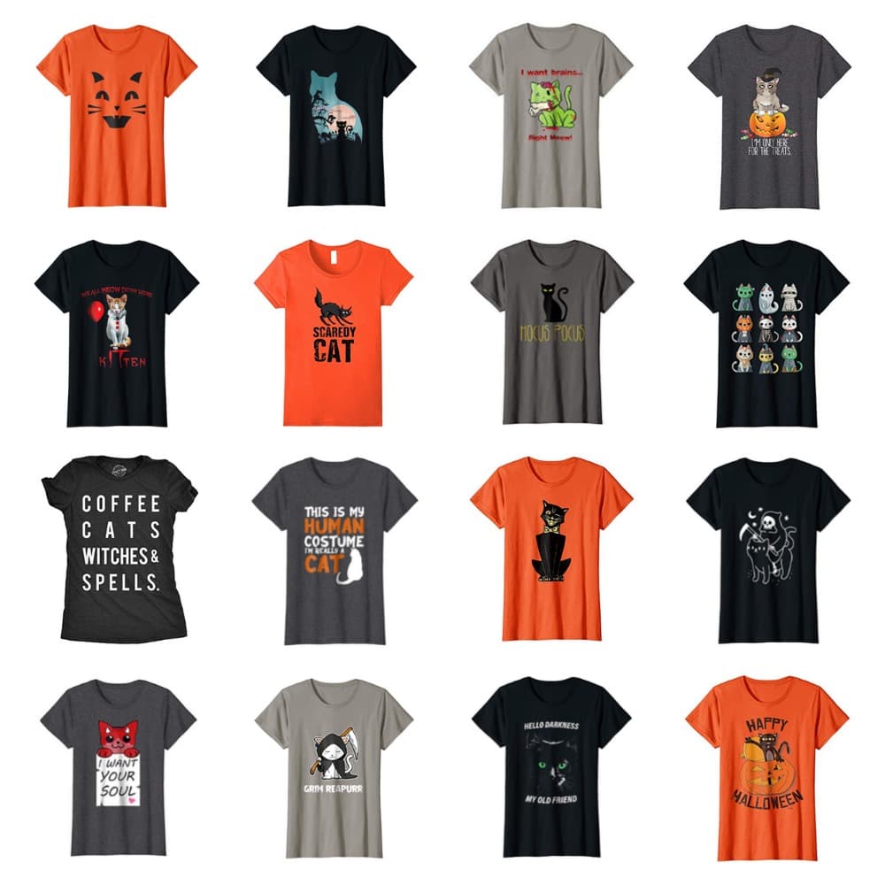 best cat halloween cat tshirts feature