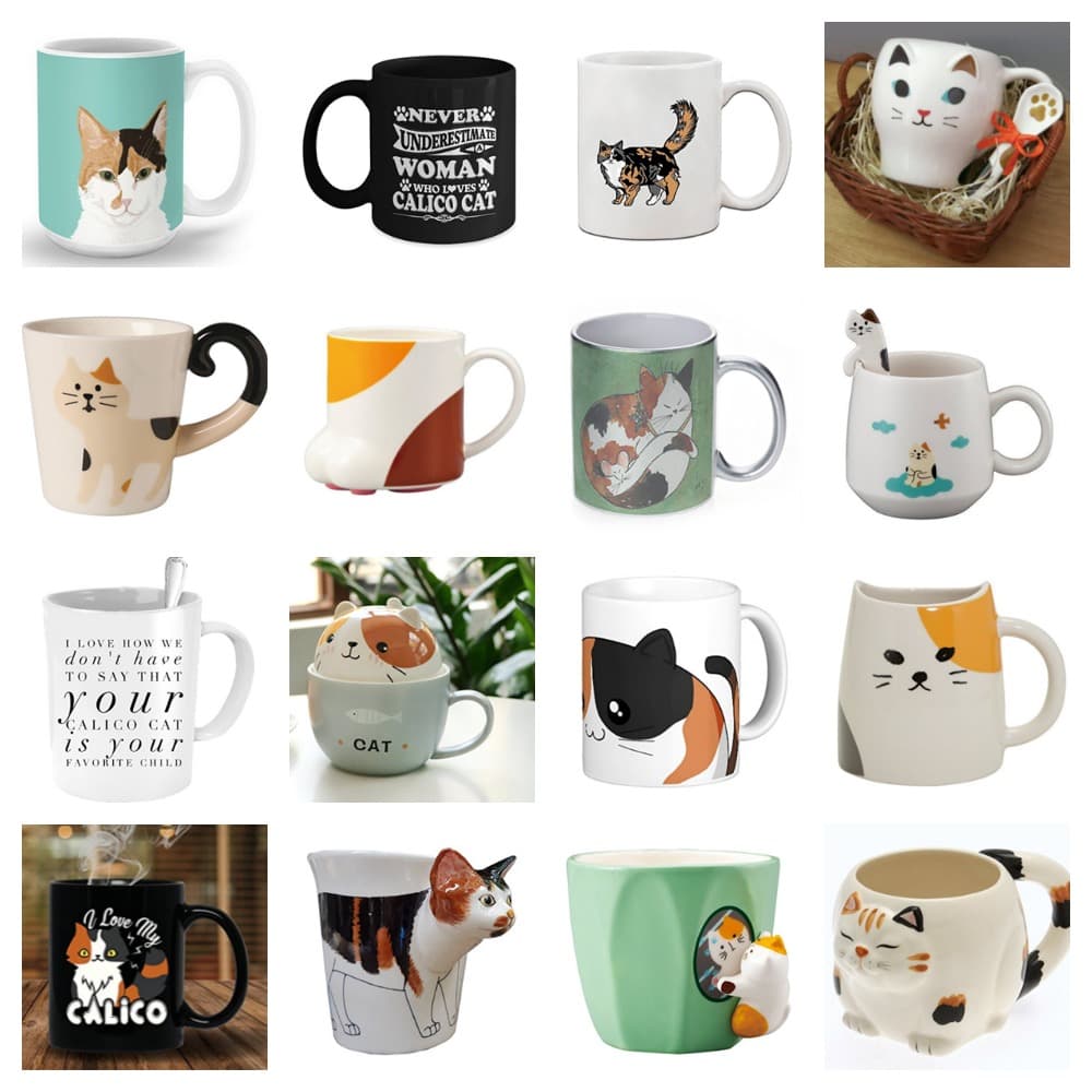calico cat mugs feature
