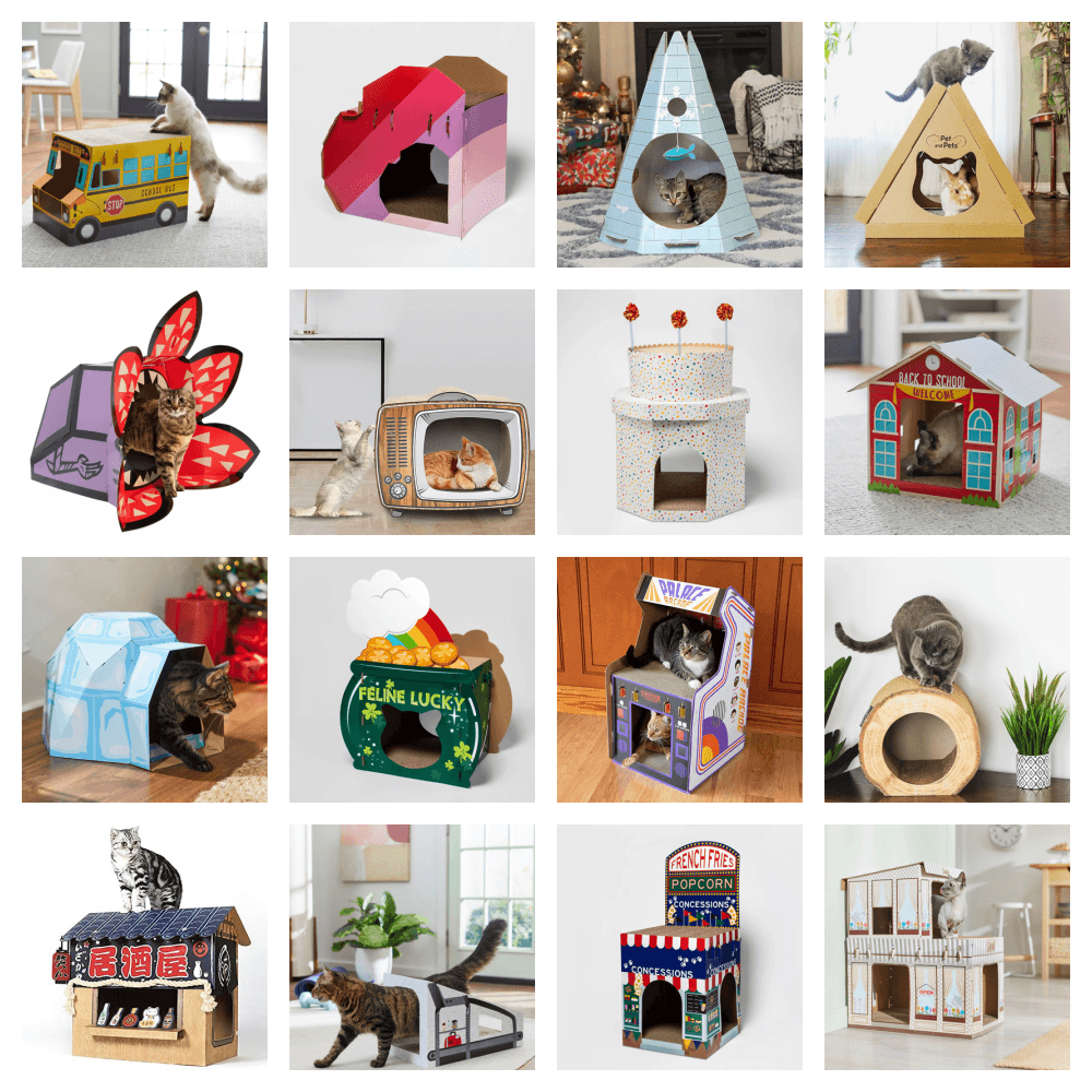 cardboard cat houses feature