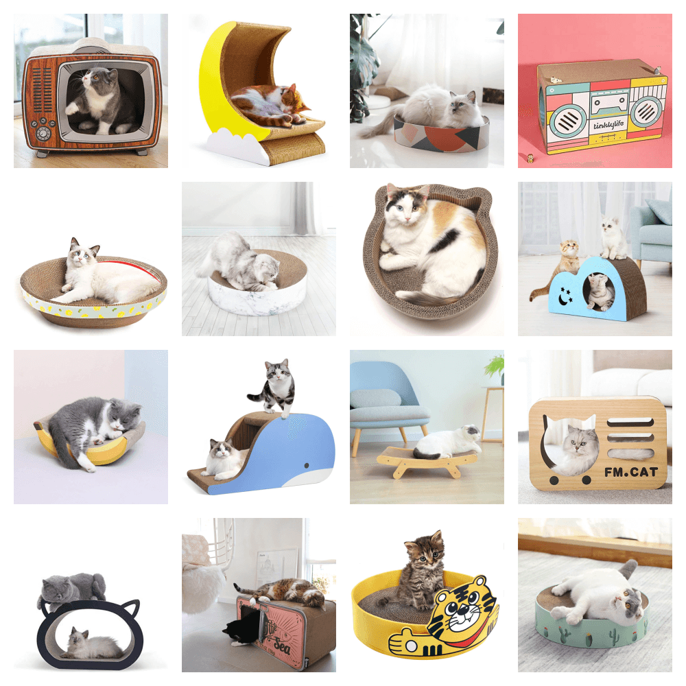 cat scratcher beds feature
