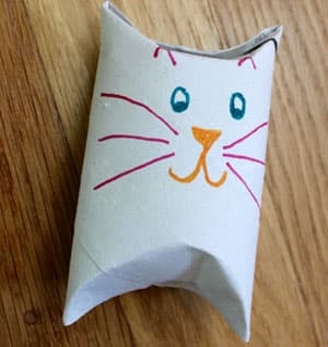 cat toy out of toilet paper roll