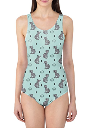one piece cat swimsuit womens