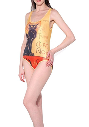 one piece cat swimsuit womens