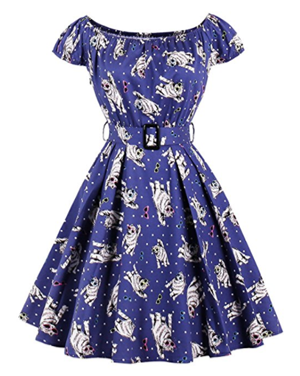 vintage retro cat dresses women