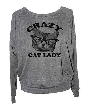 cat gray sweatshirt women