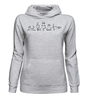 cat gray sweatshirt women