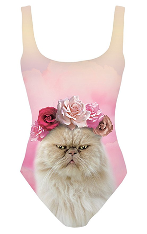 one piece cat swimsuit womens