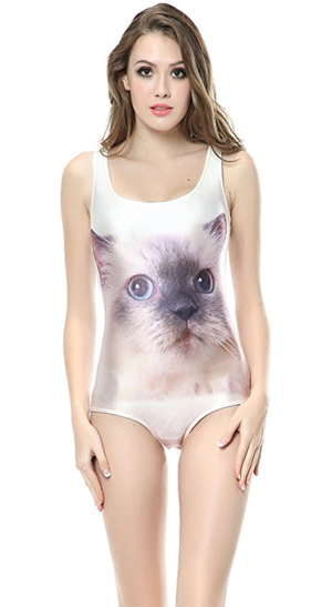 one piece cat swimsuit womens