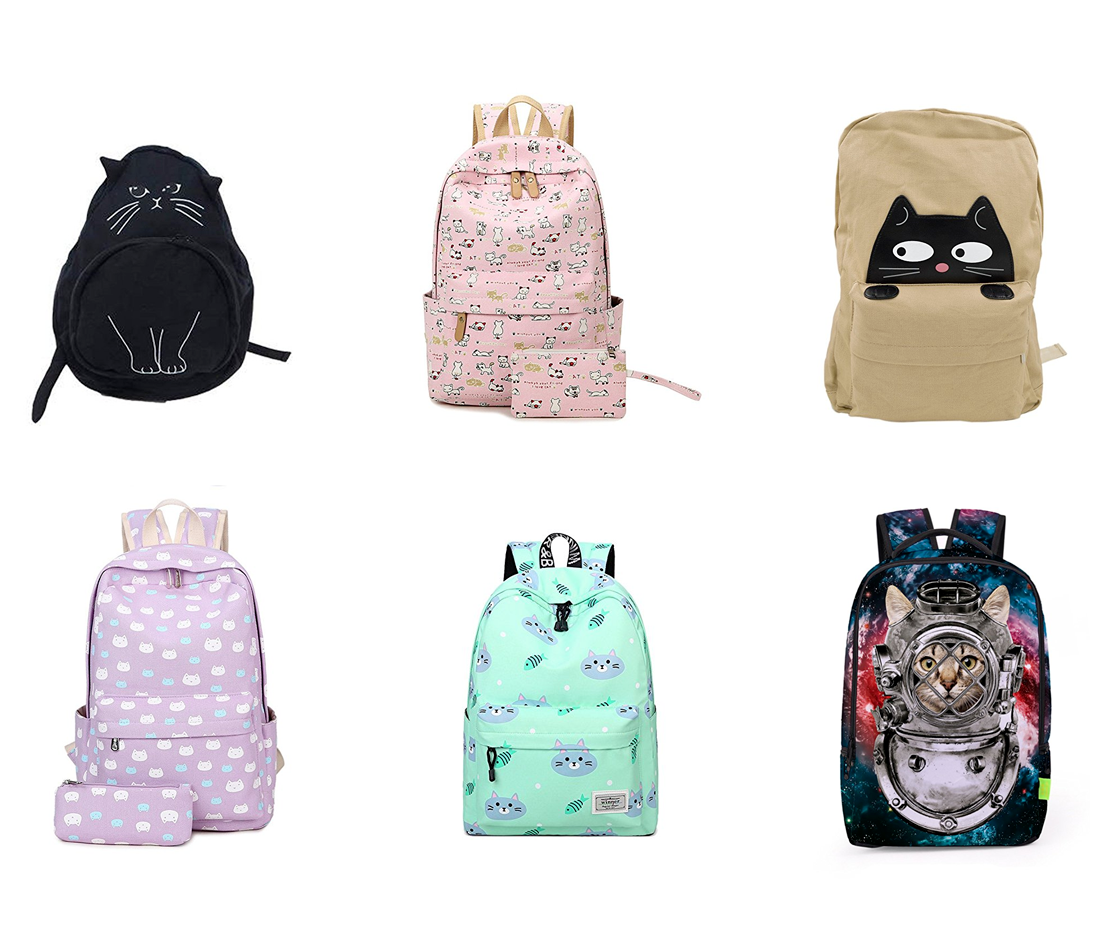 ALAZA Cute Kitten Cat Paw Yellow School Backpacks Travel Laptop Bags Bookbags for College Student 
