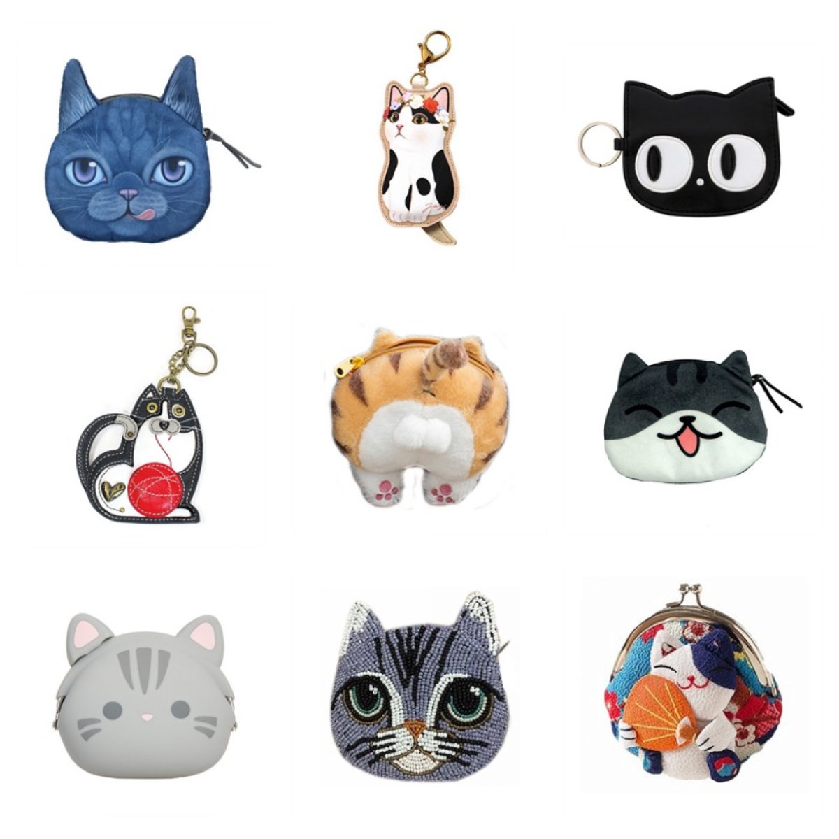 Adorable Cat Change Purse Cell Phone Accessory Best friend Gift For Her