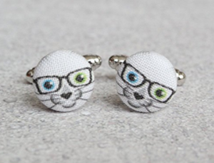 cat cufflinks