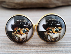 cat cufflinks