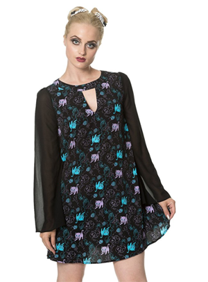 black cat dress women
