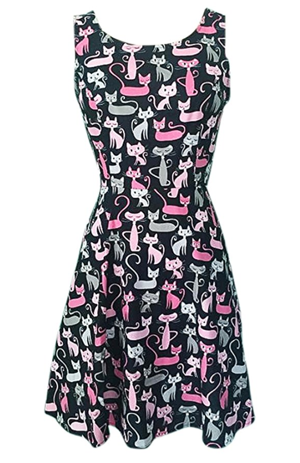 black cat dress women