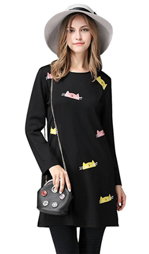black cat dress women