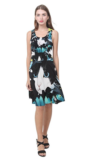 black cat dress women