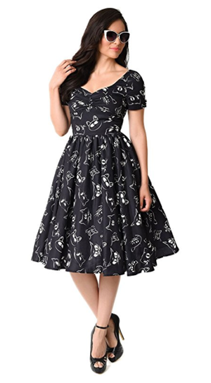 black cat dress women