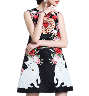 black cat dress women