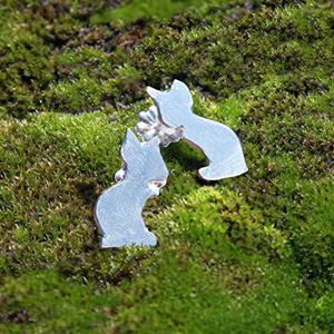 handmade sterling silver cat earrings