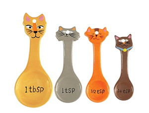 cat measuring cups spoons