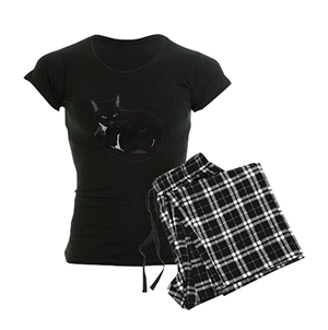 flannel cat pajamas women