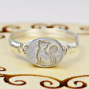 handmade cat rings