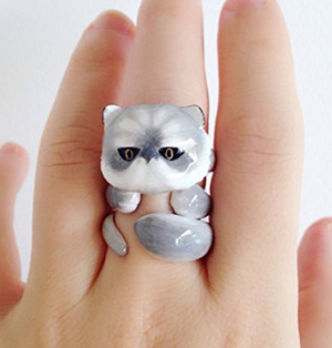 handmade cat rings