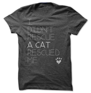 rescue cat tshirt tank top women