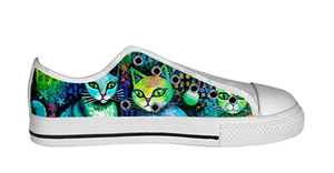 Custom Mens Fashion DIY Image Cat Top Canvas Sneaker Shoes 