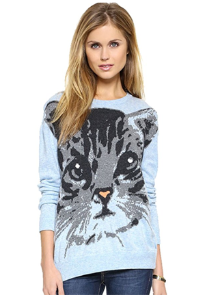 Novelty Sweater - Tourmaline Marl Cat