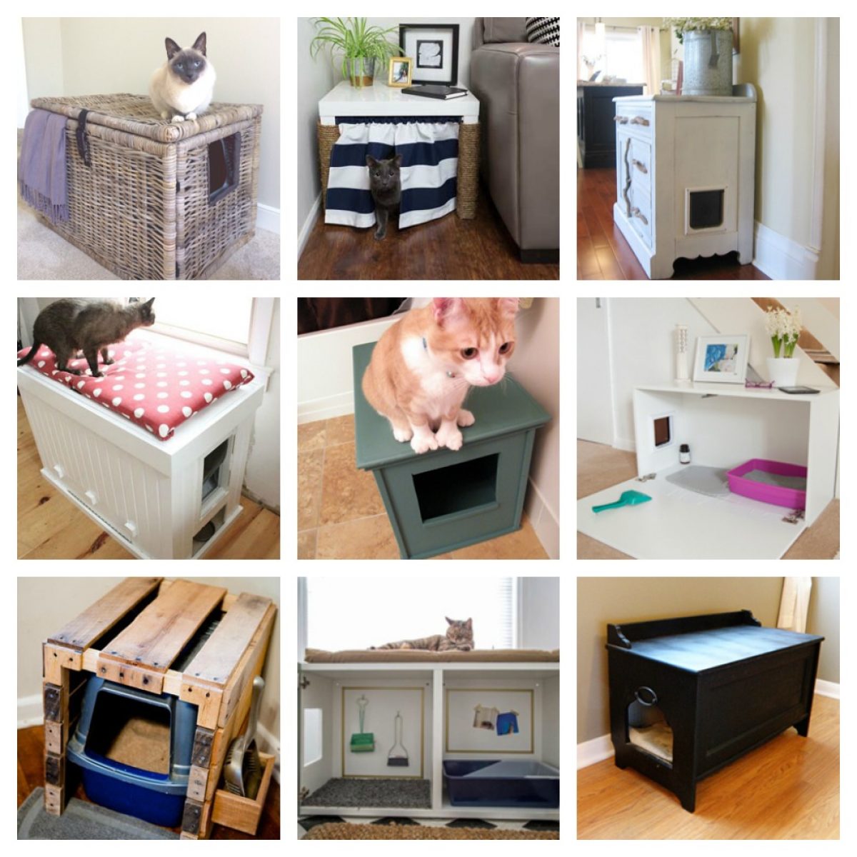 18 Diy Projects To Conceal Your Cat S Litter Box Meow As Fluff