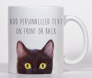 black cat mug
